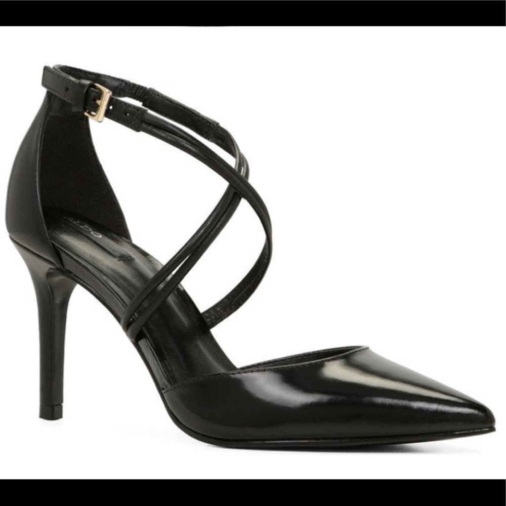 Aldo Newbrook Black Strappy Heels